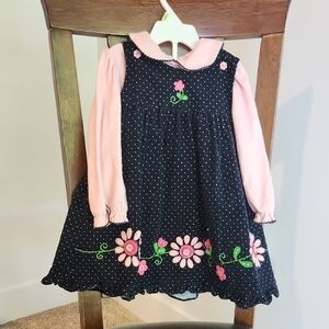 Retro Navy Poke-a-dot Dress
